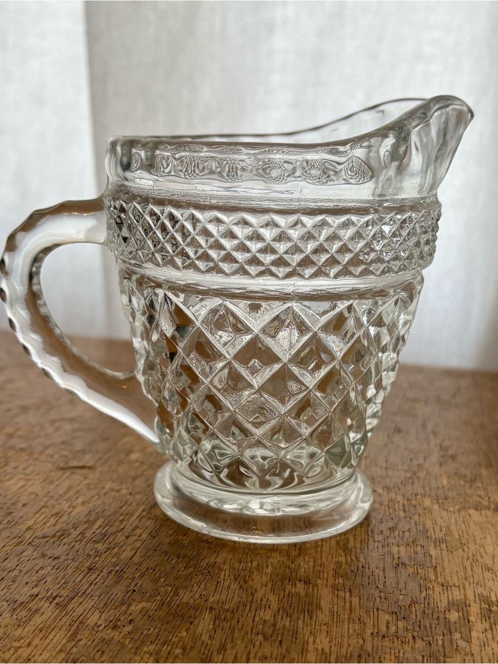 Vintage Anchor Hocking Wexford Small Glass Pitcher 2 available